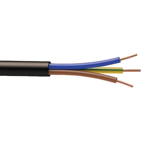 Bis-Electric – Câble électrique RO2V 3G2.5 – 3 conducteurs – Longueur 50 mètres – Pour installations électriques en milieu humide