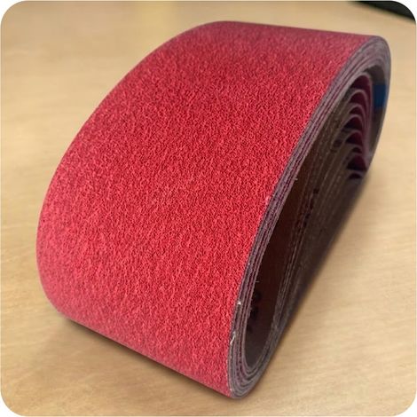 Lot de 10 bandes abrasives céramiques 75 x 457 mm Grain 120 (1/4)