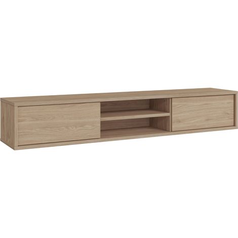 Mueble TV Austin 326, Roble, Número de puertas: 0, Número de cajones: 0, 180x30x36cm (1/5)