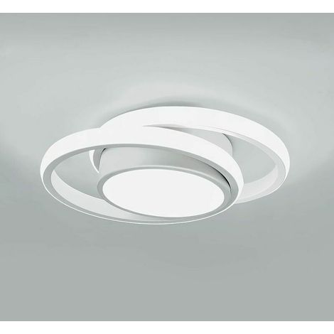 LED Ceiling Light, Round Ceiling Lamp 32W 2500lm, Modern Ceiling Light Fixture for Hallway Bedroom Bathroom Kitchen Living Room, Cool White 6000K, Length 28cm (1/5)