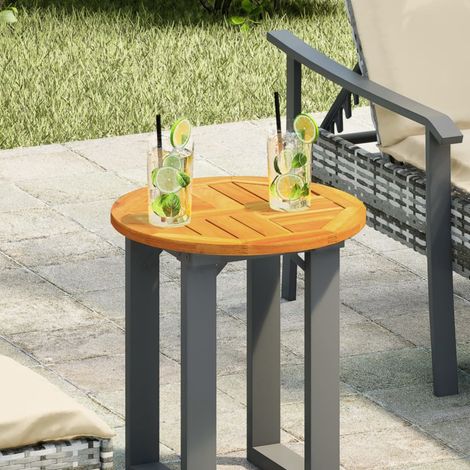 Maison Exclusive - Tischplatte Ø40x2 cm Rund Massivholz Akazie (1/5)