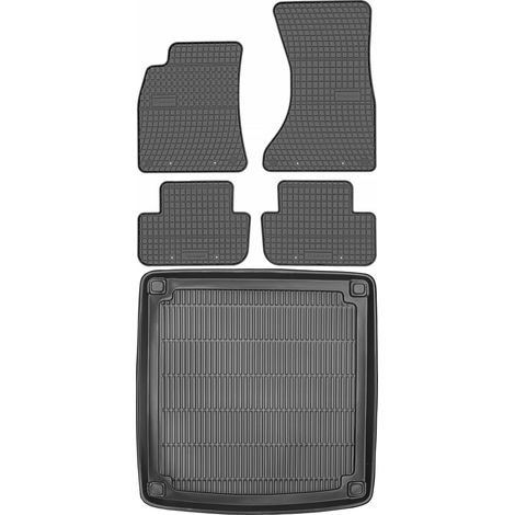 Juego de alfombrillas de goma para coche y maletero para Audi A4 B8 Avant/Kombi de 2007 a 2015.