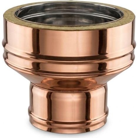 MAKA Aumento Canna Fumaria Doppia Parete Aria Inox Rame Ø 130 a 150 mm (1/5)