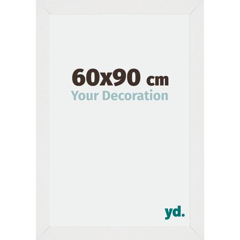 Cadre Puzzle 60x90 cm - cm - Blanc Brillant - MDF - Mura. (1/5)
