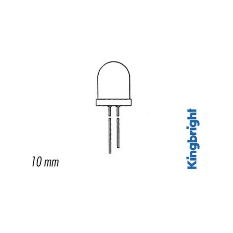 Perel 143766 lámpara LED superbrillantes, 10 mm, Rojo difusa