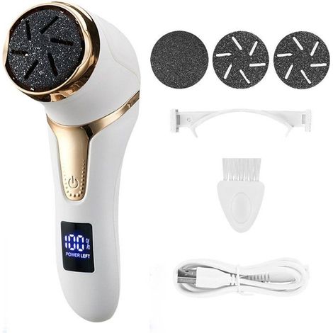 Rasoir électrique pour les pieds et coupe-ongles avec 3 têtes de rasage pour prévenir les callosités et la kératose, (1/5)