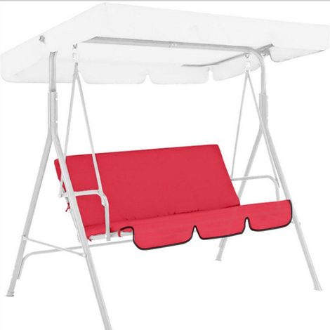 Coussin de balançoire extérieur 3 places, assise de balançoire avec housse imperméable, coussin pour balancelle avec auvent (1/5)