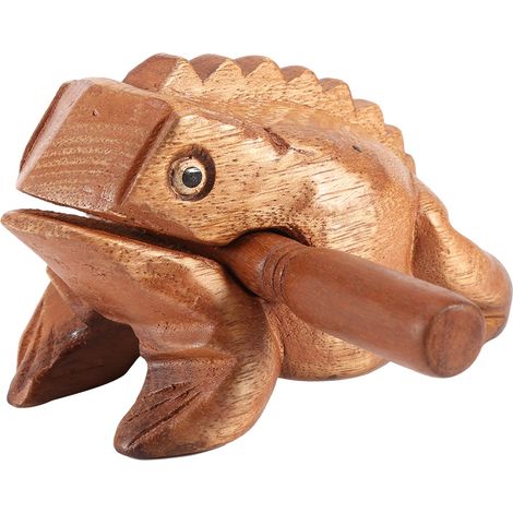 Musikinstrument „Glücksfrosch“ aus Holz, Dekoration für Büro und Zuhause, traditionelles thailändisches Kunsthandwerk (1/2)
