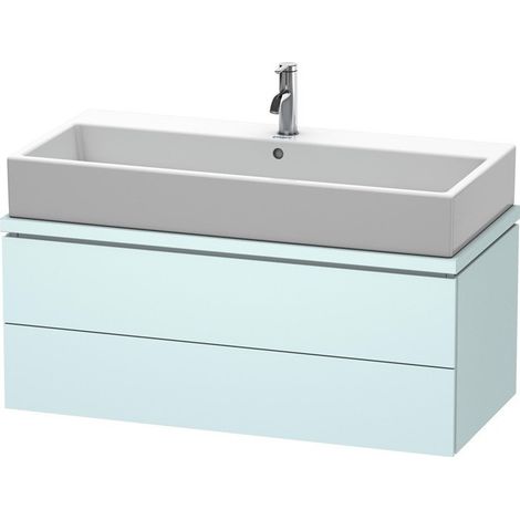 Meuble sous-vasque L-CUBE 1020x477x400mm Bleu clair mat