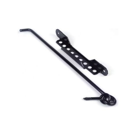 Gancio a vite Ø8 mm con cremagliera TORBEL 400 mm - Nero - 9243404