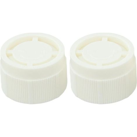 Lot de 10 capuchons décoratifs en plastique blanc M30 x 1,5 TRV pour robinet thermostatique de radiateur, 34 mm