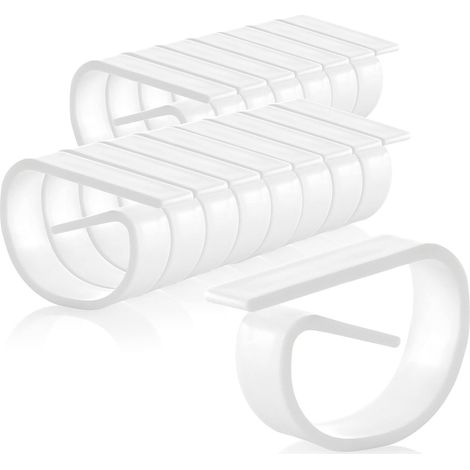 Supports de Nappe 16x incassable de Couleur Blanche en Plastique, Poids de la Nappe, Support de Nappe Fabriqué en Allemagne (16 pièces) (1/5)