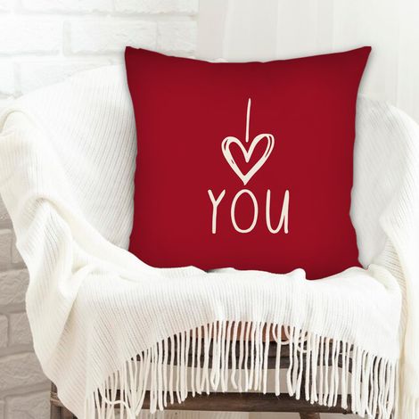 Housse de coussin 45x45 cm carrée fermeture à glissière pour la Saint-Valentin (1/5)