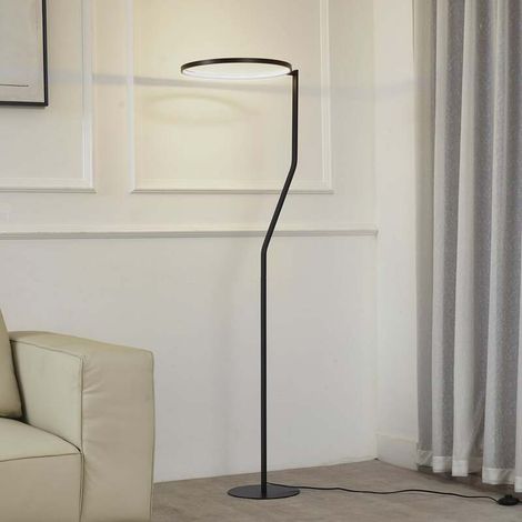 [GEBRAUCHT] B-Ware Lindby Stehlampe Stehleuchte LED Bogenlampe Rayon mattschwarz Metall Aluminium (1/2)