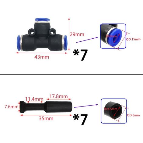 Messing-Doppelkopf-Sprühdüsenset mit rechtwinkligem Kopf, 360° verstellbare Nebeldüsen, mit 8-mm-Schnellanschlussadapter für Terrassen-, Rasen- und Gartenbewässerungssysteme (1/4)