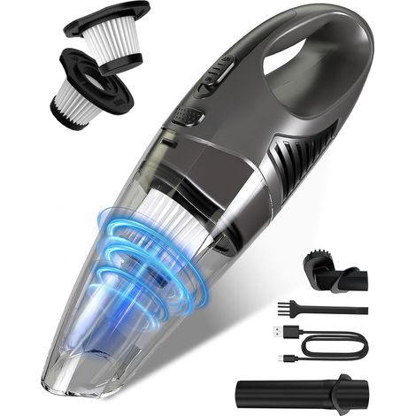 Aspirateur à Main sans Fil, 11000PA Aspirateur Voiture Puissant avec Moteur sans Brosse, 4 en 1 Aspirateur de Table avec Filtre HEPA, Mini Aspirateur pour la Maison, Le Bureau, la Cuisine (1/5)