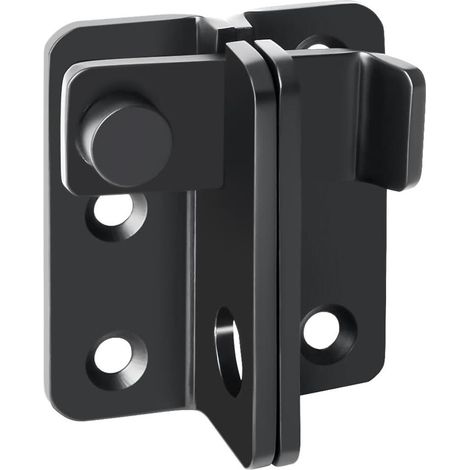 Verrou Porte Exterieur Loquet Porte Interieure, Verrou Portail Coulissante Serrure Volet à Bascule Boulon pour Fenêtre, Placard et Jardin, Noir Mat en (1/5)