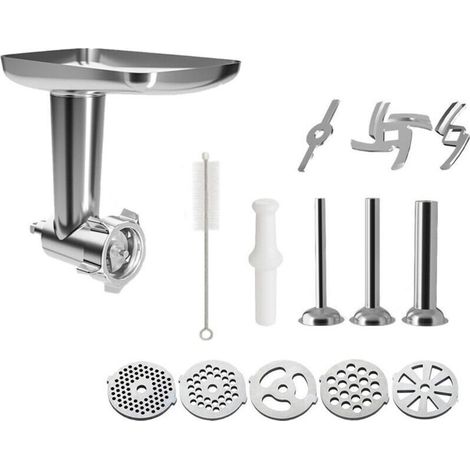 Acier Inoxydable Hachoir à Viande pour KitchenAid Robot Pâtissier Accessoires (1/5)