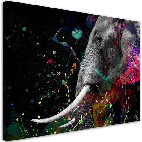 Quadro su tela, Astrazione di elefante africano - 120x80 (1/4)