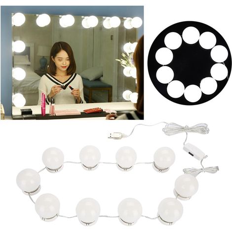 Kit d'ampoules LED pour miroir de courtoisie, lampe de phare (10 ampoules)