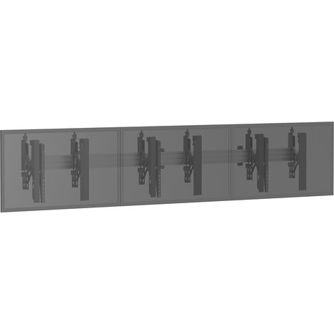 Support TV mural - Push Pull 3 écrans 50"-55" (1/3)