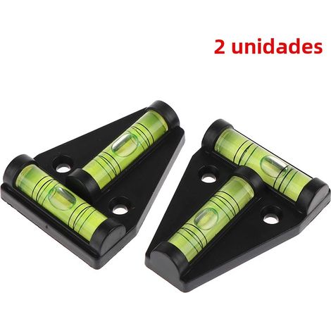 2 pièces de niveau à bulle en forme de T mini, instrument de mesure triangulaire en plastique, outil de mesure avec balle en mousse (1/4)
