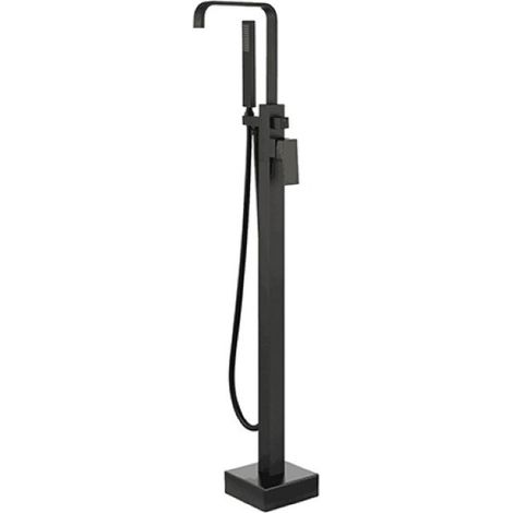 Mitigeur de baignoire îlot noir mat MODERN I 108 cm (1/2)