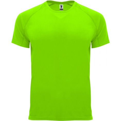 Camiseta técnica de manga ranglán con factor protección UV BAHRAIN ROLY L Verde flúor