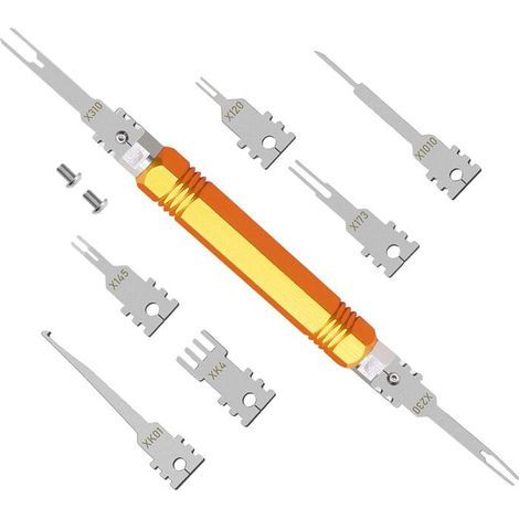 Kit d'outils pour retirer les broches électriques, outil de retrait de bornes de remplacement à double extrémité, adapté aux connecteurs AMP, Metri Pack. (1/3)