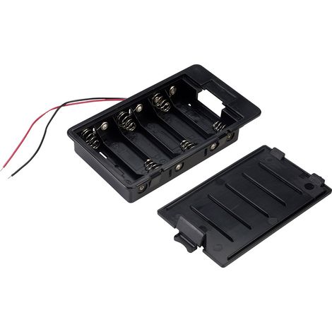 TRU COMPONENTS SBH361A Batteriehalter 6x Mignon (AA) Kabel