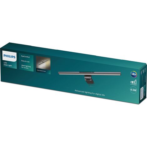 Lampe de bureau LED Edison [lumière blanche froide à chaude 3000-5000K - noir] 4,5W - Charge avec USB. pour l'intérieur de la maison, le travail, l'étude, l'éclairage de lecture (1/5)