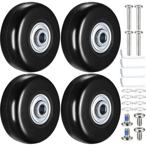 Pcs Replacement Suitcase Wheels, Replacement Wheels for Suitcases, 50x18mm Replacement Luggage Wheels, Replacement Rubber Trolley Wheels for Suitcases and Trolleys (1/5)