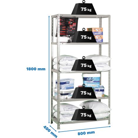 Simonrack Advantage Mini 5/400 scaffale metallico grigio 5 ripiani