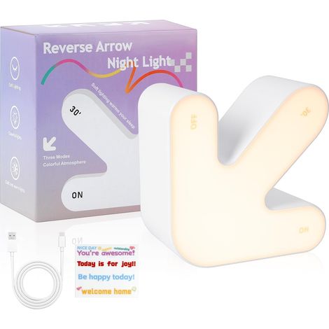 3D Arrow Sign Light,  Rocking Arrow Night Light,  9-Color Touch Control Night Light,  Arrow Sign Night Light,  Creative Night Light for Weddings,  Parties,  and Christmas (1/5)
