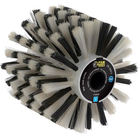 Fartools – Brosse pour meuleuse en fibre plastique Ø120mm – Longueur 100mm – Nettoyage efficace surfaces planes et complexes – Compatible REX120C, REX200, REX-H-200 (1/7)
