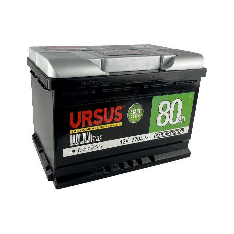 Batería de coche Ursus Start&Stop 80Ah – 12V – Tecnología EFB – Alta eficiencia