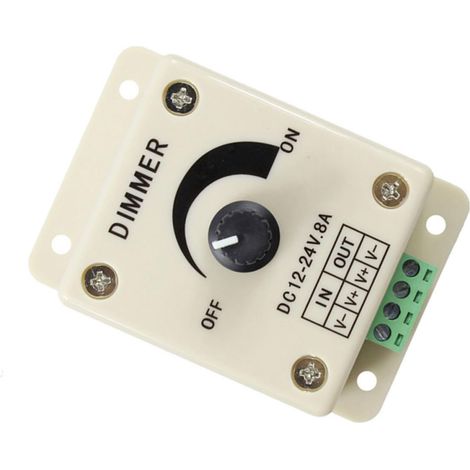Interrupteur Mural Variateur LED Manuel Fonction Économie D'énergie et Gradation Rapide 12v 8a en Plastique pour Éclairage Domestique (1/5)