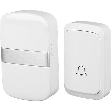 Sonnette sans fil étanche, émetteur-récepteur électronique alimenté par batterie, sonnette de porte pour la maison (1/5)