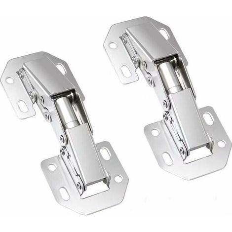 Charnières à Fermeture, Charniere Porte Placard 90 Degré Charniere Invisible Meuble pour Porte Armoire Placard de Cuisine 77mm,Starlight,2pcs (1/4)