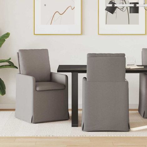 Esszimmerstühle 2 pcs Taupe 57 x 67 x 98 cm Stoff