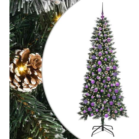 vidaXL Artificial Christmas Tree with 300 LEDs with Stand Green 180 cm (1/5)