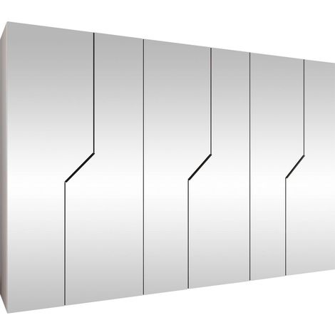 Armario Hartford 602, Blanco, 202x300x52cm, Puertas de armario: Con bisagras, Número de estantes: 0 (1/5)