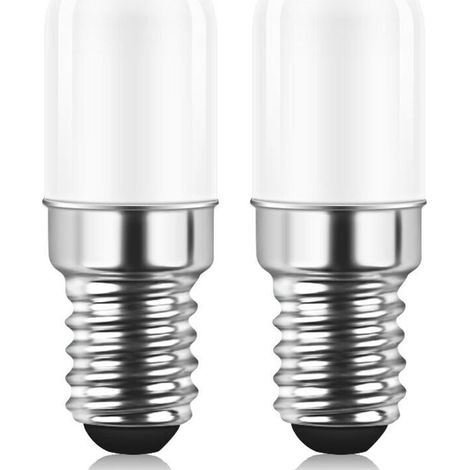 YMYNY Ampoule LED E14 pour Réfrigérateur, 2W équivalent à 15W, Blanc Chaud 3000K, Ampoule pour Frigo, Lampe de Sel, Machine a Coudre, Non variable, Lot de 2 (1/4)