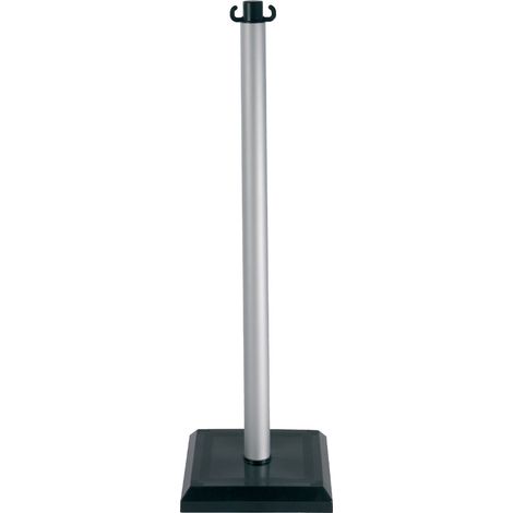Poteau PVC Gris Alu sur socle lesté 3kg - 1000155 (1/2)