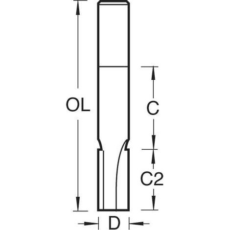 TREND 3/84LX1/2 2 FLUTE CUTTER 12.7 MM DIA.