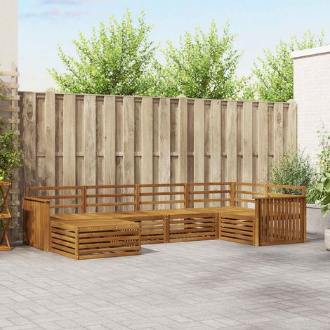 vidaXL Outdoor Sofa Set 6 pcs Natural Solid Acacia Wood (1/5)