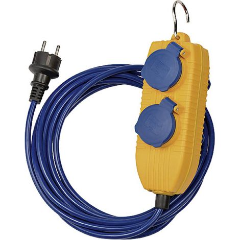 Brennenstuhl 1161750020 Alimentazione Prolunga Giallo, Blu 5.00 m AT-N05V3V3-F 3G 1,5 mm² (1/5)