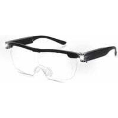 1PC Lunettes loupes 160 % avec lumière LED rechargeable - Lunettes grossissantes puissantes - Lunettes mains libres pour travail rapproché, artisanat, bijoutiers, lecture, loisirs (1/4)