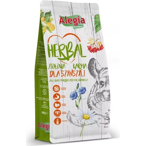 ALEGIA Herbal - Aliment sec pour chinchillas - 600 g