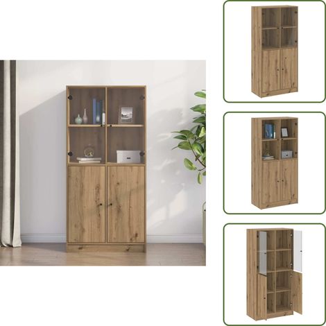 Buffet haut avec portes chêne artisanal bois d'ingénierie - Buffet Haut - Buffets Hauts - Armoire Latérale - Armoire Haute (1/5)